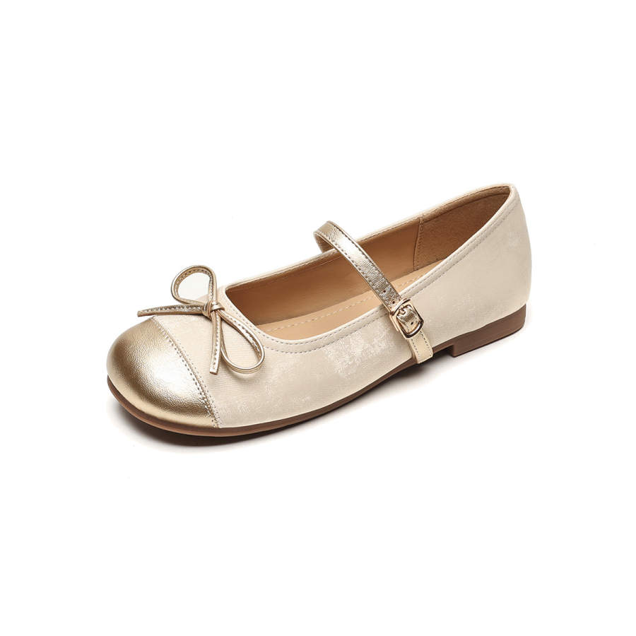 QITUMAUL Mary Jane Shoes Women's Apricot