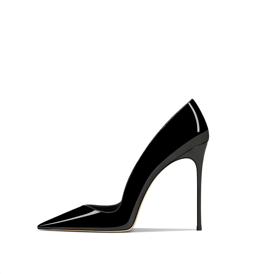 ;HMZ Patent Leather Slim Heel High Heels Women's