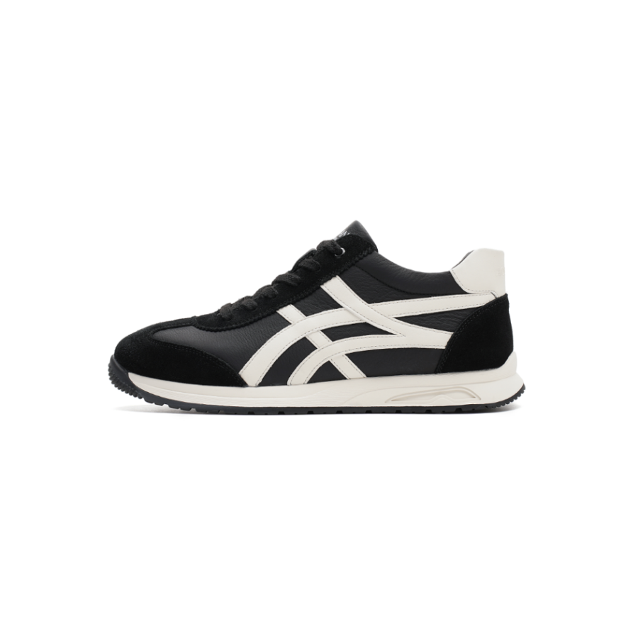 AOKANG Cow Leather Low top Casual Shoes Men's Black