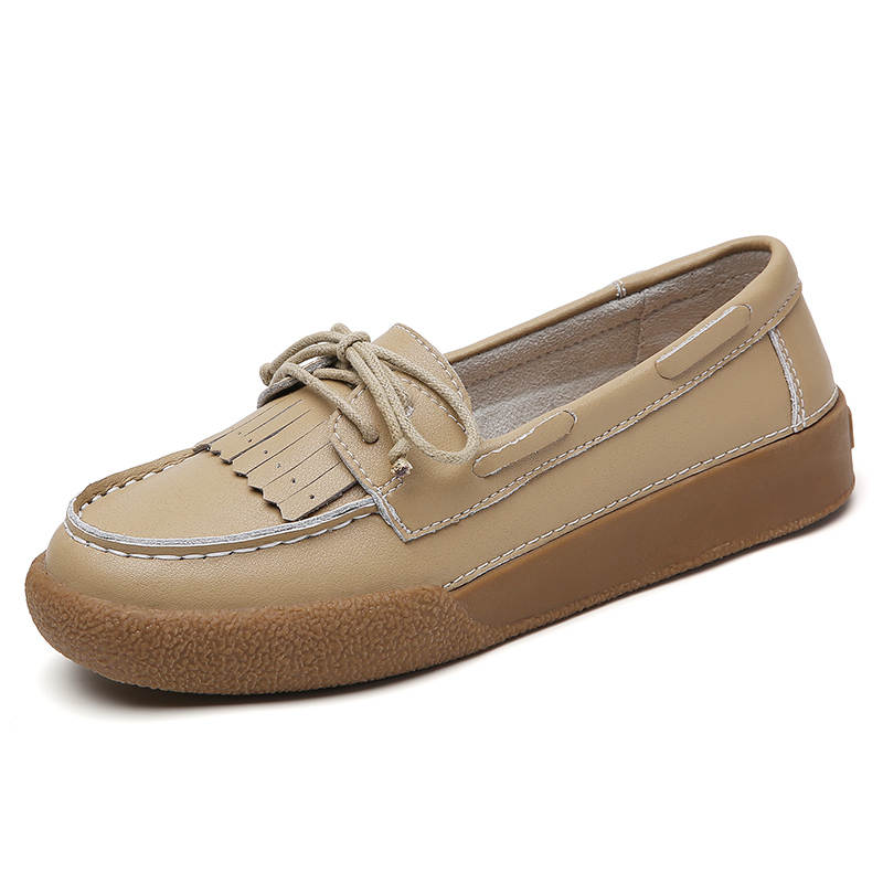 Reivantix Reivanti Microfiber Leather Casual Shoes 2.5cm Women's Khaki