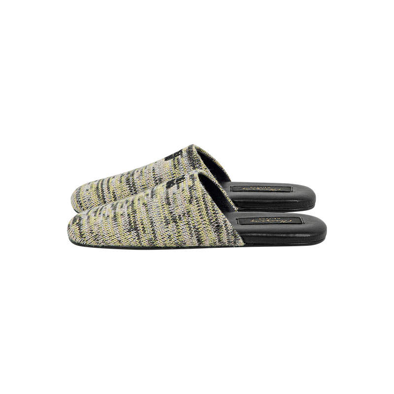 MEIYANG Rubber Sole Abrasion Resistant Closed Toe Slippers Women's Yellow Black Gradient