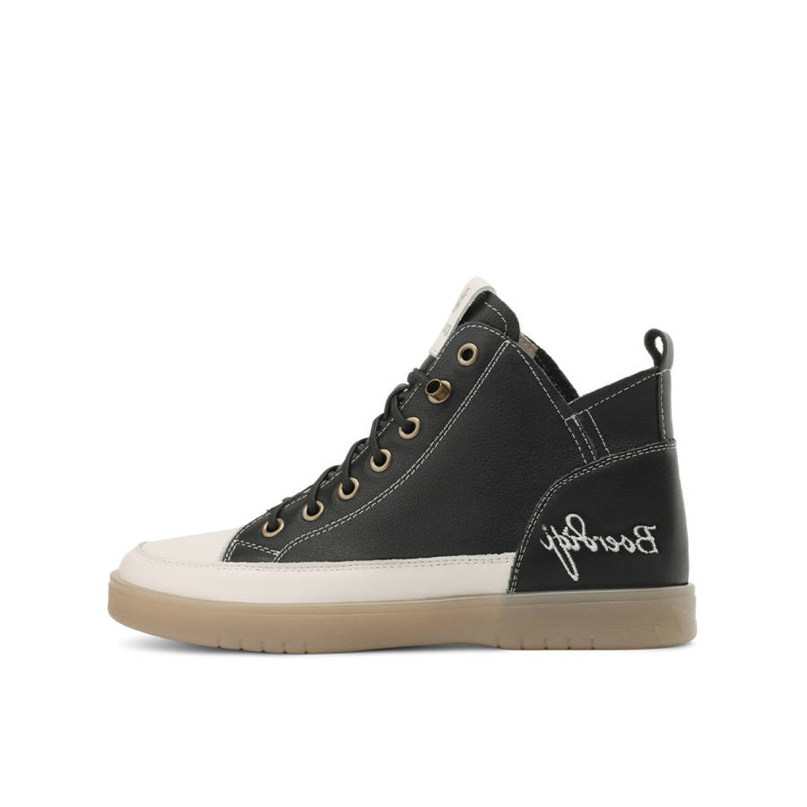 BOERDIQI Top Grain Cow Leather Lightweight Height Increasing Lightweight Height Increasing High top Skateboard Shoes