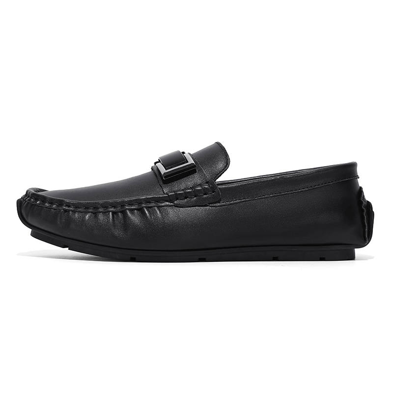CITONGXIANSHENG Top Grain Cow Leather Casual Shoes Men's Black