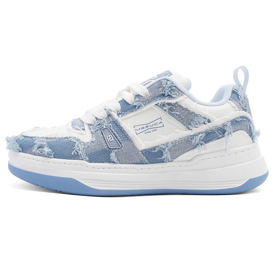 MESUCA Low top Skateboard Shoes Unisex Denim Blue