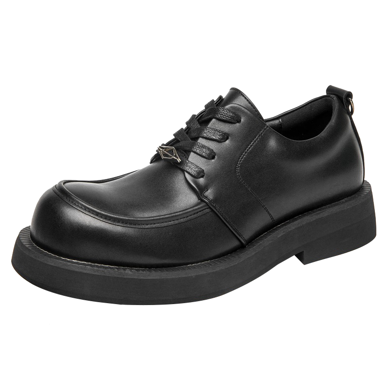 KACHILANG Cow Split Leather Casual Shoes Men's Black