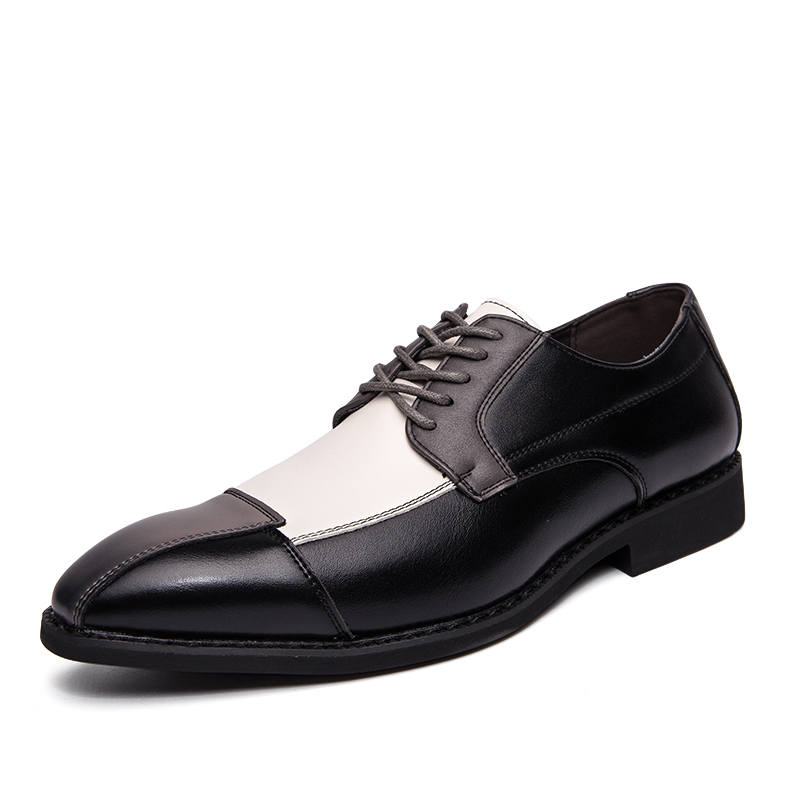 DAOTUSEN Dress Shoes Men's Low Top White Gray White Brown Blue White