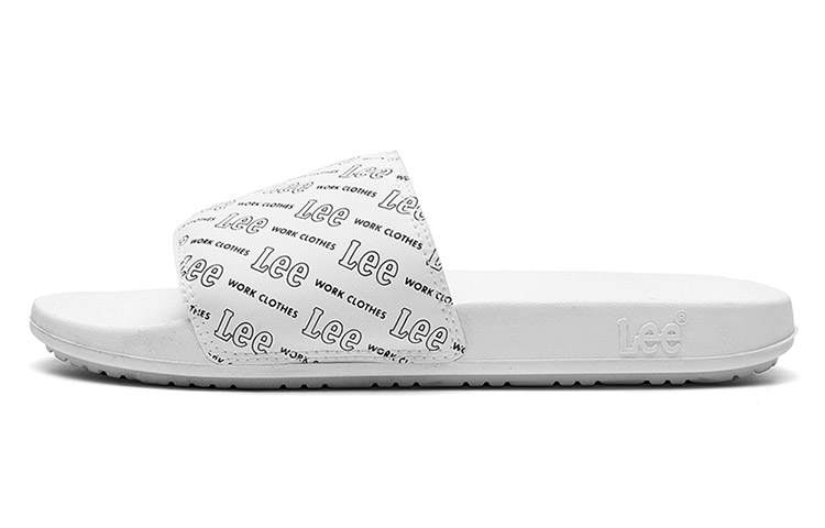 Lee Graffiti Slip Resistant Odor Resistant Abrasion Resistant Quick Dry Slide Slippers Men's White
