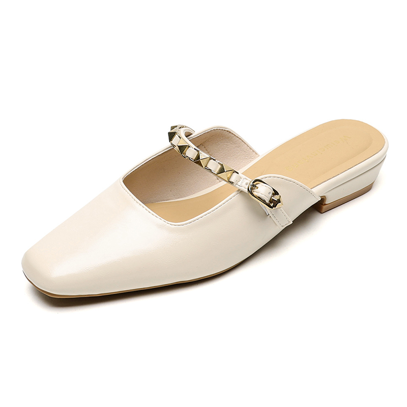 LANMOU Rubber Sole Studs Slip Resistant Slip Resistant Closed Toe Slippers Women's