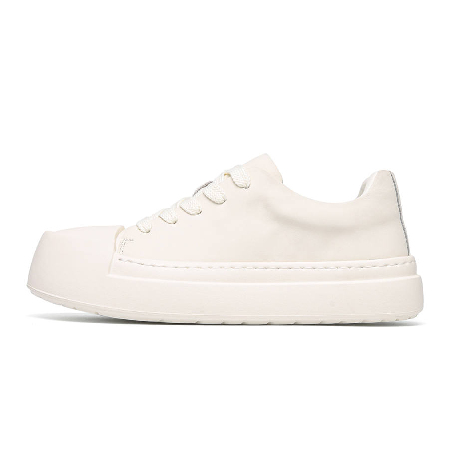 HUITE Cow Split Leather Waterproof Cushioning Waterproof Cushioning Low top Skateboard Shoes Men's White