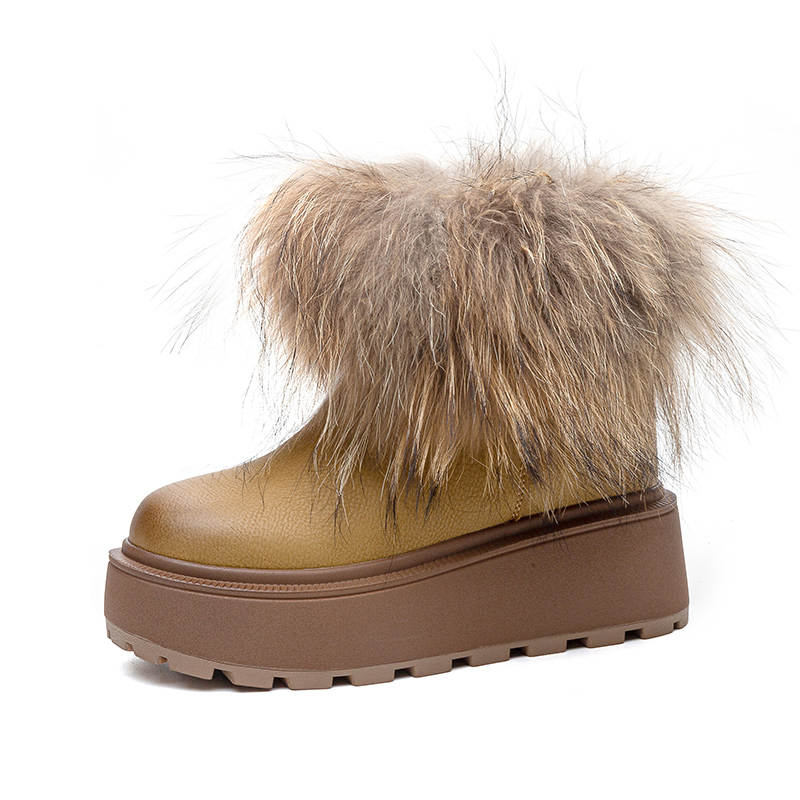 XIEGUIHUAYU Microfiber Leather Short Snow Boots Women's