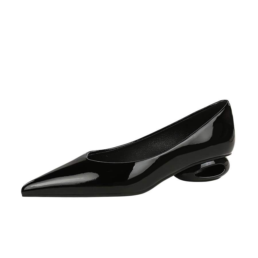 QITUMAUL Patent Leather Irregular Heel High Heels Women's
