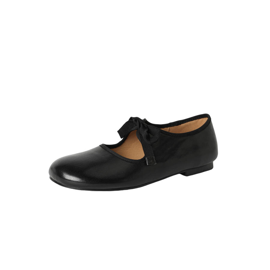 HONGYANGLIN Top Grain Cow Leather Mary Jane Shoes Women's