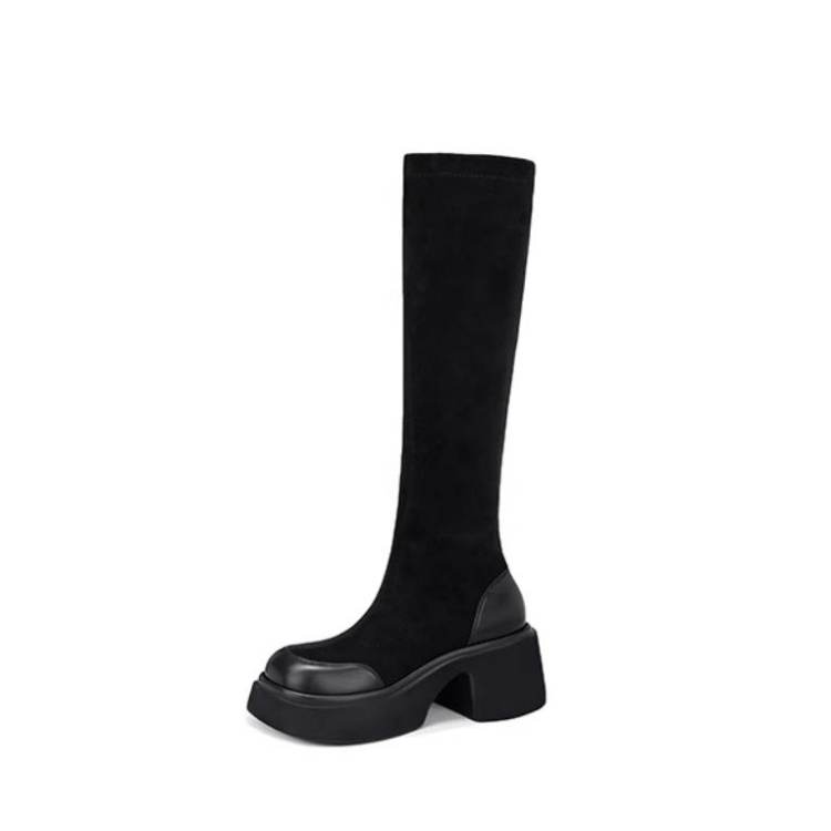 JESSICA SOPHIA Knee high Boots 5.5cm Women's Black