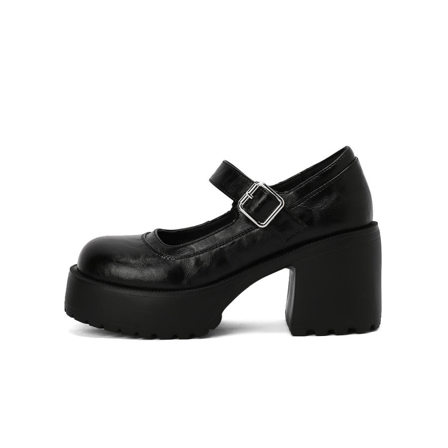 BOJUEMAO Cow Split Leather Mary Jane Shoes Women's