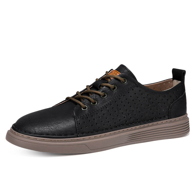DAOTUSEN Cow Leather Low top Skateboard Shoes Unisex