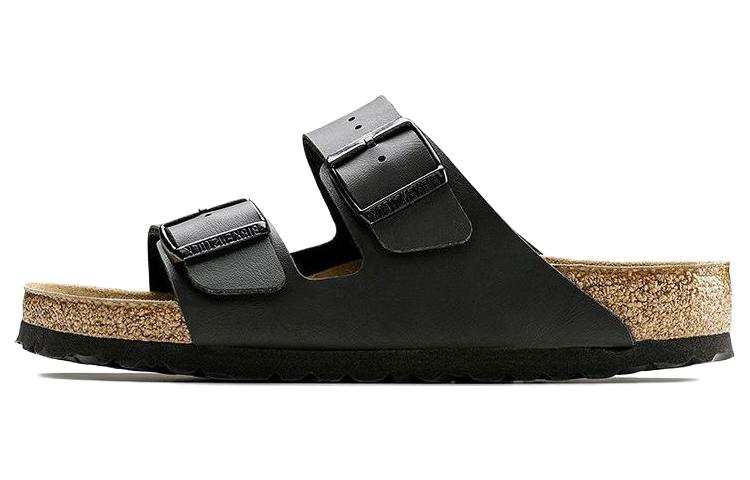 Birkenstock Arizona Slide Slippers Unisex Black Narrow