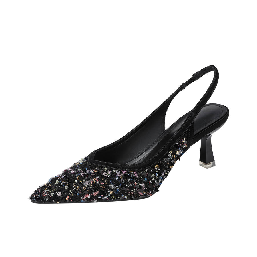 YAFEI XUANYU Microfiber Leather Slim Heel High Heels 6.5cm Women's