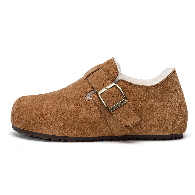 EXULL Q Cow Split Leather Casual Shoes 3cm Women's Brown