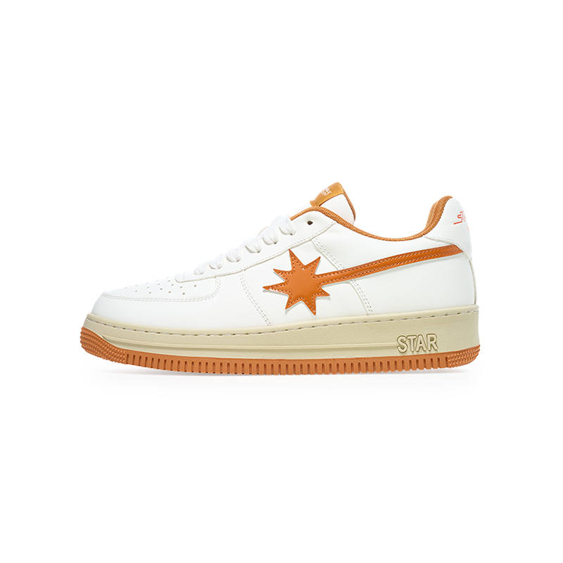 Starwalk Soldier Cow Leather Low top Skateboard Shoes Unisex Orange