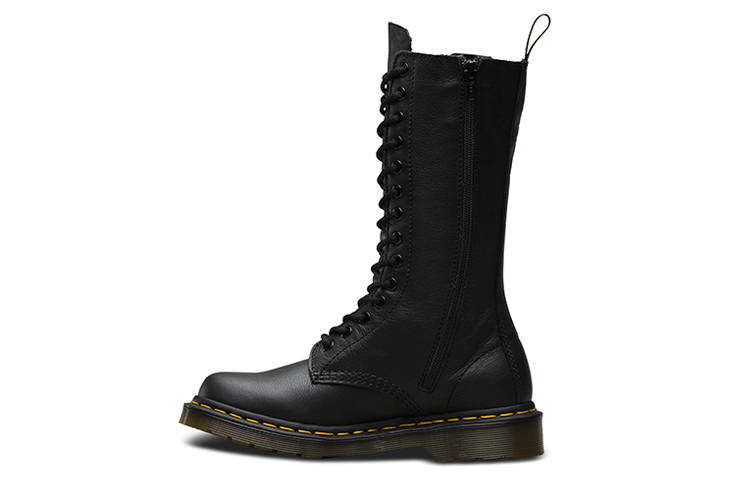 Dr.Martens 1B99 Wmns Dr.Martens Leather Mid Calf Boot 'Black Virginia' Women's