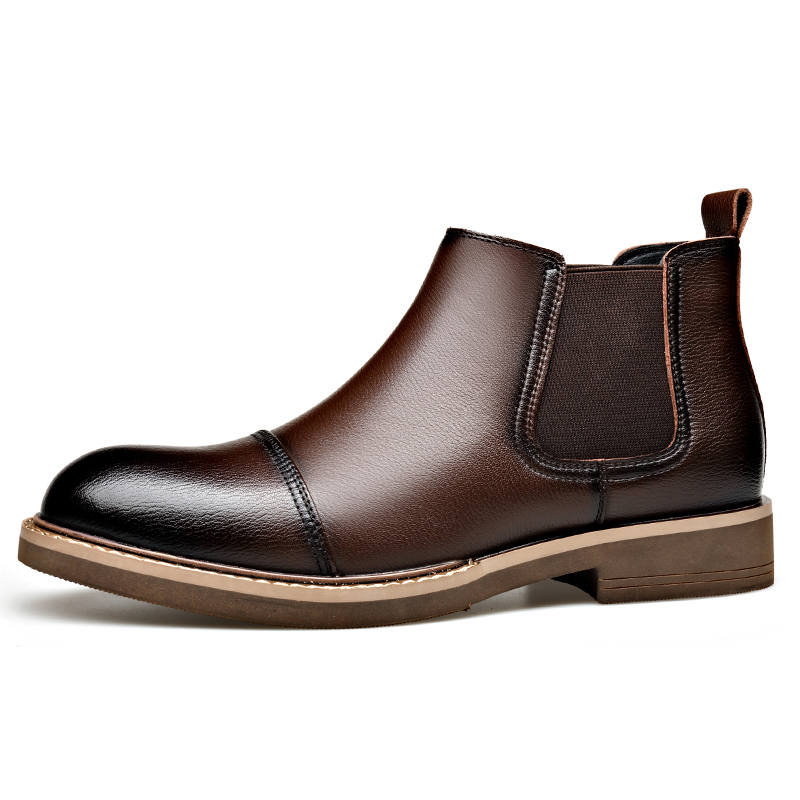 LUOMAIKE Synthetic Leather Short Chelsea Boots Men's