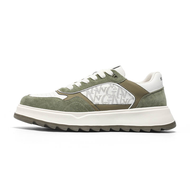 NAVIGARE Microfiber Leather Low top Casual Shoes Men's White/Jasper
