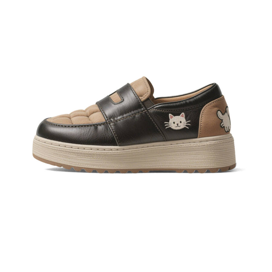 Nicolas.Li Microfiber Leather Low top Casual Shoes Women's Chocolate