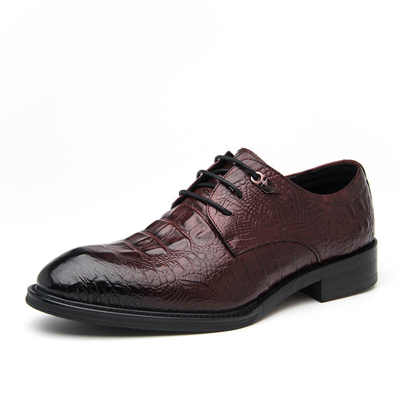 SHUPATE Dress Shoes Men's Low Top Black/Burgundy