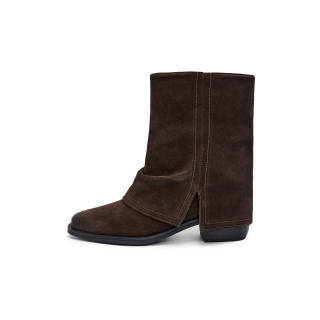 ELLE Western Cowboy Boots Synthetic Leather Slouchy Boots Women's 2025 Women's Boots