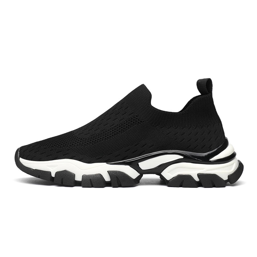 HUITE Fabric Breathable Lightweight Breathable And Lightweight Low top Casual Shoes Men's Black