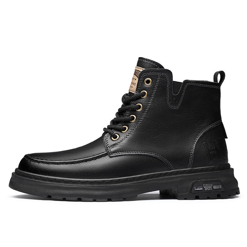 GONGNIUMEILI Combat Boots Men's Black/Brown