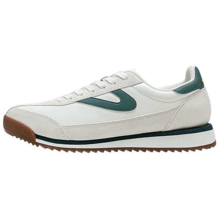 TRETORN Cow Leather Low top Casual Shoes Unisex White Green