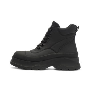 Coup De Foudre Cow Leather Short Combat Boots 6cm Women's