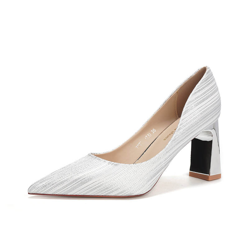 Zubumei Microfiber Leather Chunky Heel High Heels Women's