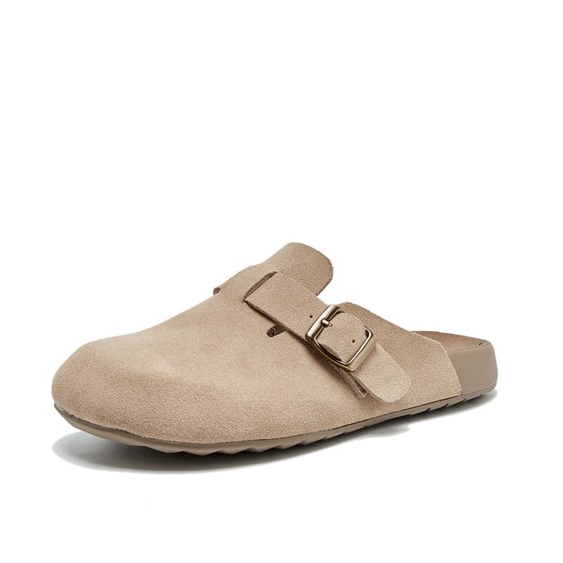 GIGIRYO Rubber Sole Abrasion Resistant Slip Resistant Closed Toe Slippers Women's