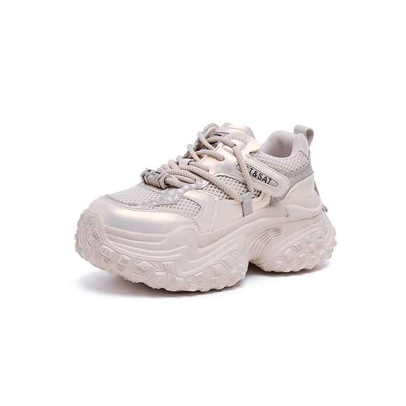 ST&SAT Synthetic Leather Breathable Low top Chunky Sneakers Women's