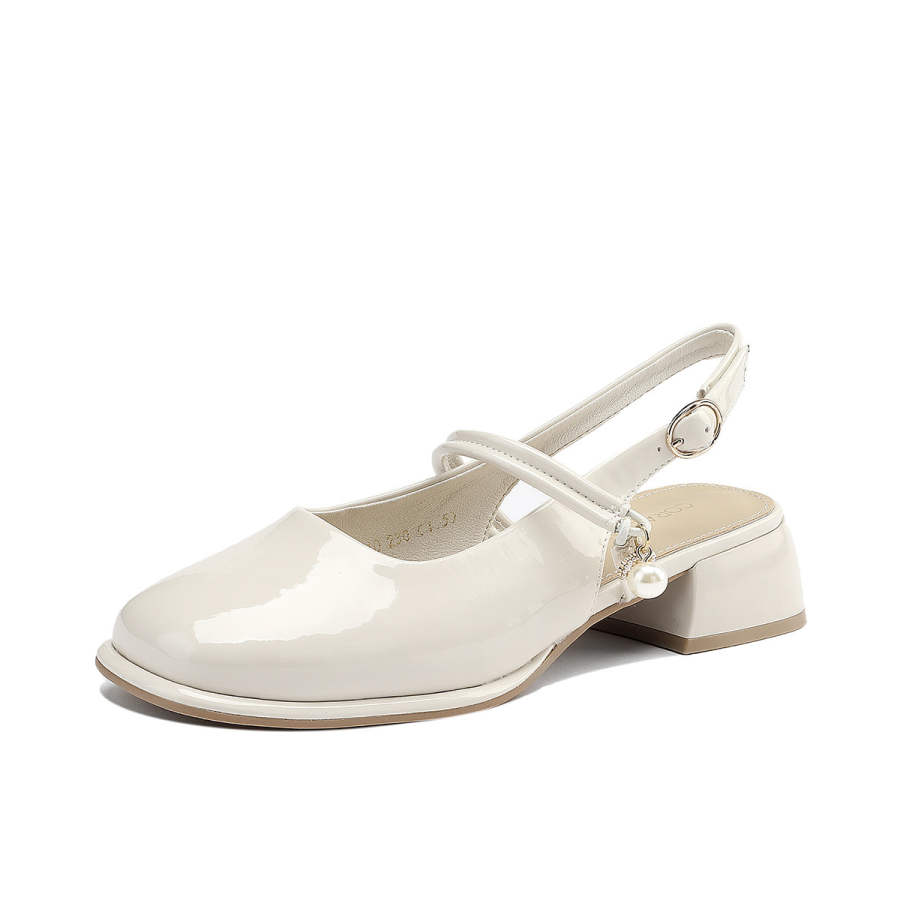 CORALDAISY Pu Block Heel Mary Jane Shoes 3.8cm Women's