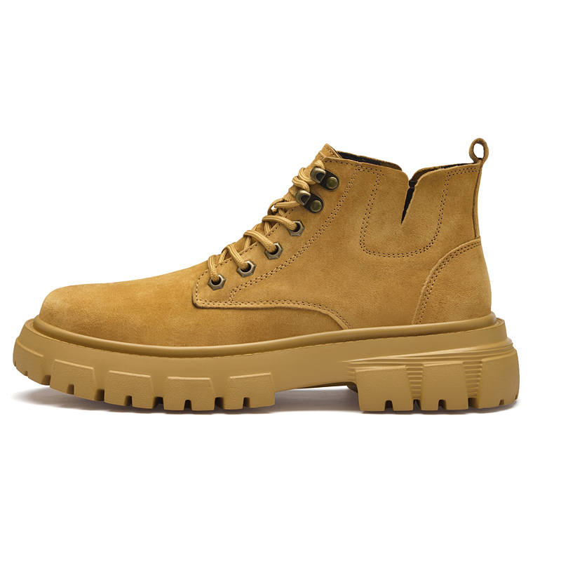 XIMO BULL XIMO BULL Cow Split Leather Short Combat Boots Men's