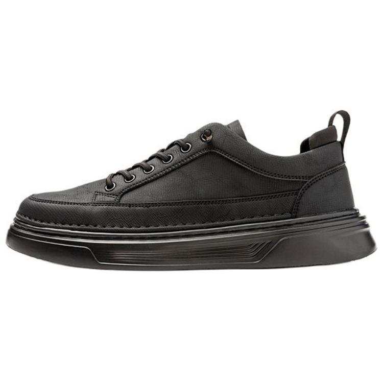 AOKANG Artificial Leather Low top Skateboard Shoes Men's Black
