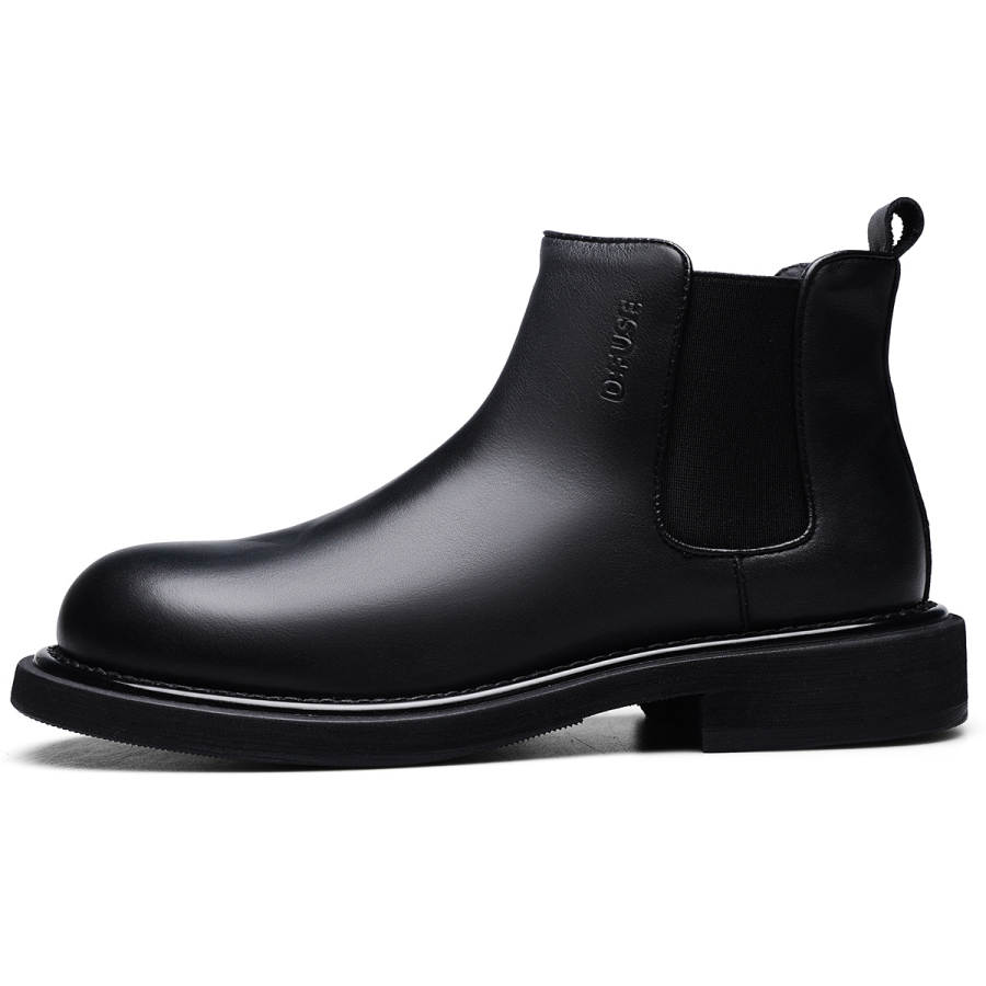 D:FUSE SCANDINAVIA D FUSE SCANDINAVIA Cow Leather Business Fashion Trend Fleece Lined Commute Minimalist Style Ankle Length Chelsea Boots