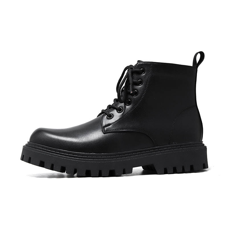 KAQIAODI Microfiber Leather Short Combat Boots Men's
