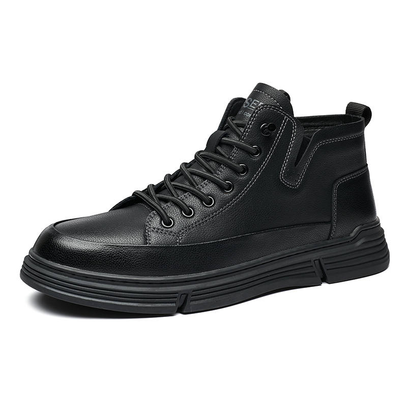 KAISER KAISER Cow Split Leather Casual Shoes Men's Black