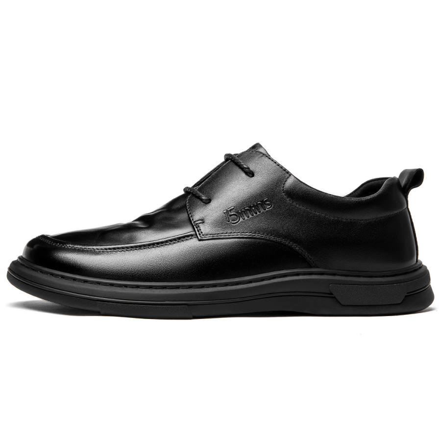 15 MINS Top Grain Cow Leather Dress Shoes Men's Black