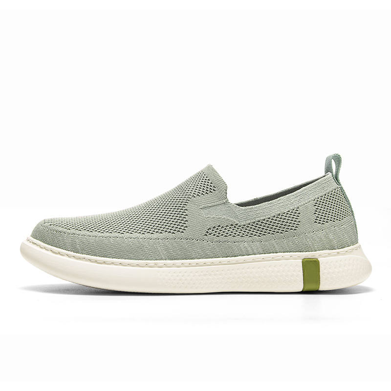 Mulinsen Summer Cooling Elastic Soft Sole, Driving Work, Breathable Flyknit Mesh Shoes Textile, Synthetic Leather