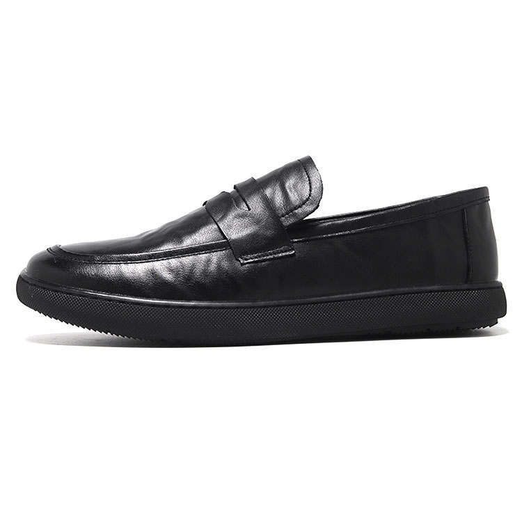 KAQIAODI Cow Split Leather Casual Shoes Men's Black