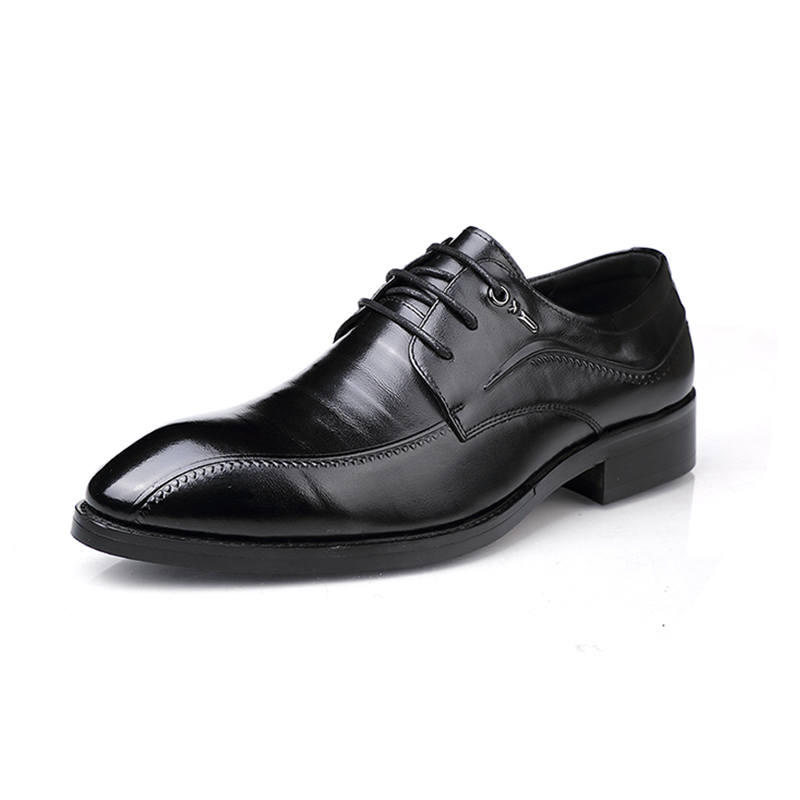 SHUPATE Cow Leather Dress Shoes Men's Black