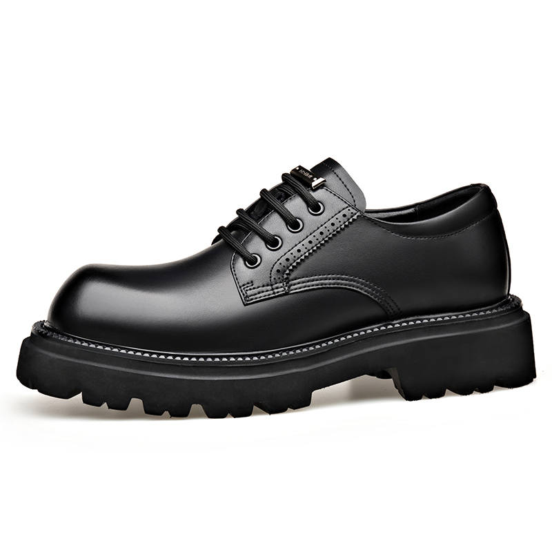LUOMAIKE Cow Split Leather Casual Shoes Men's Black