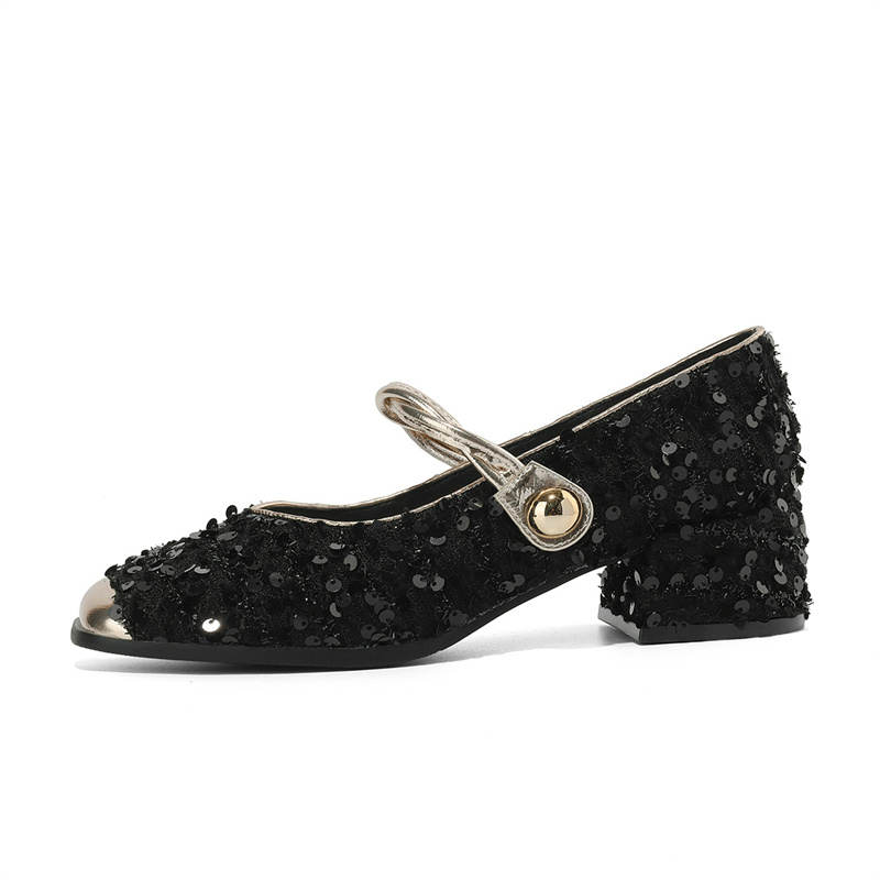 DAPHNE DAPHNE Chunky Heel Mary Jane Shoes 4.3cm Women's