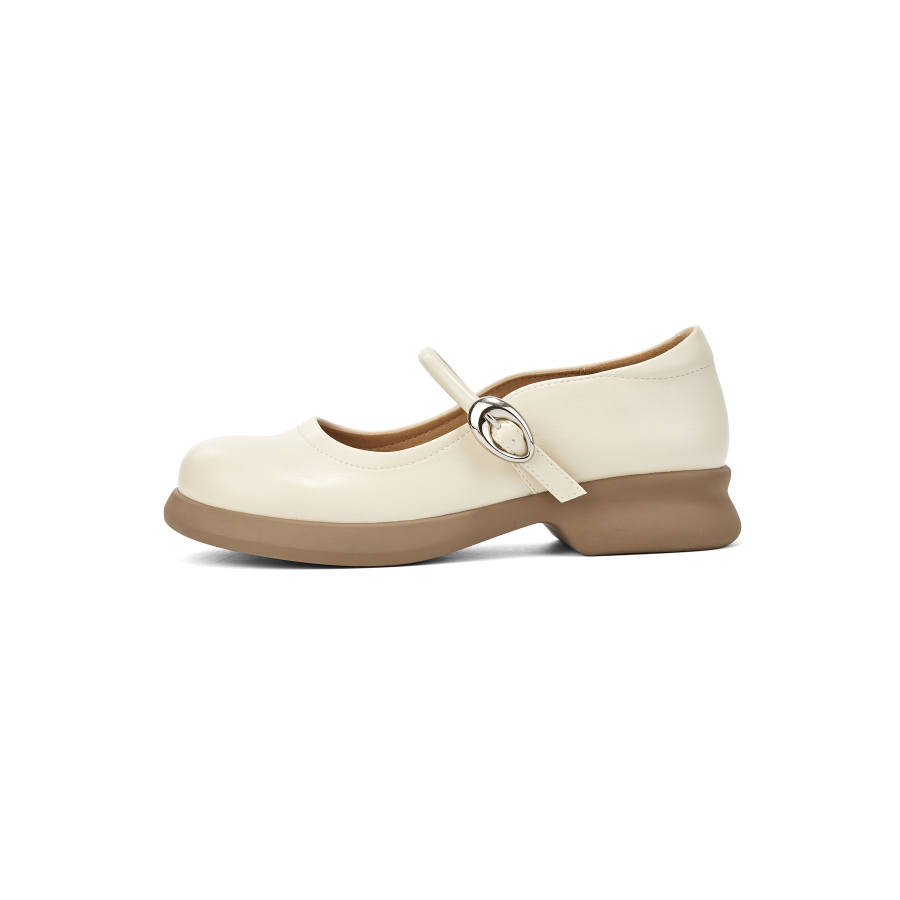 KEKAFU Pu Chunky Heel Mary Jane Shoes Women's