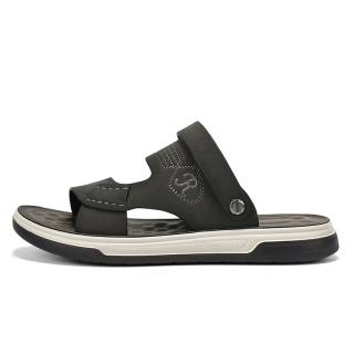 LONGYING Beach Sandals Men's Black/Brown